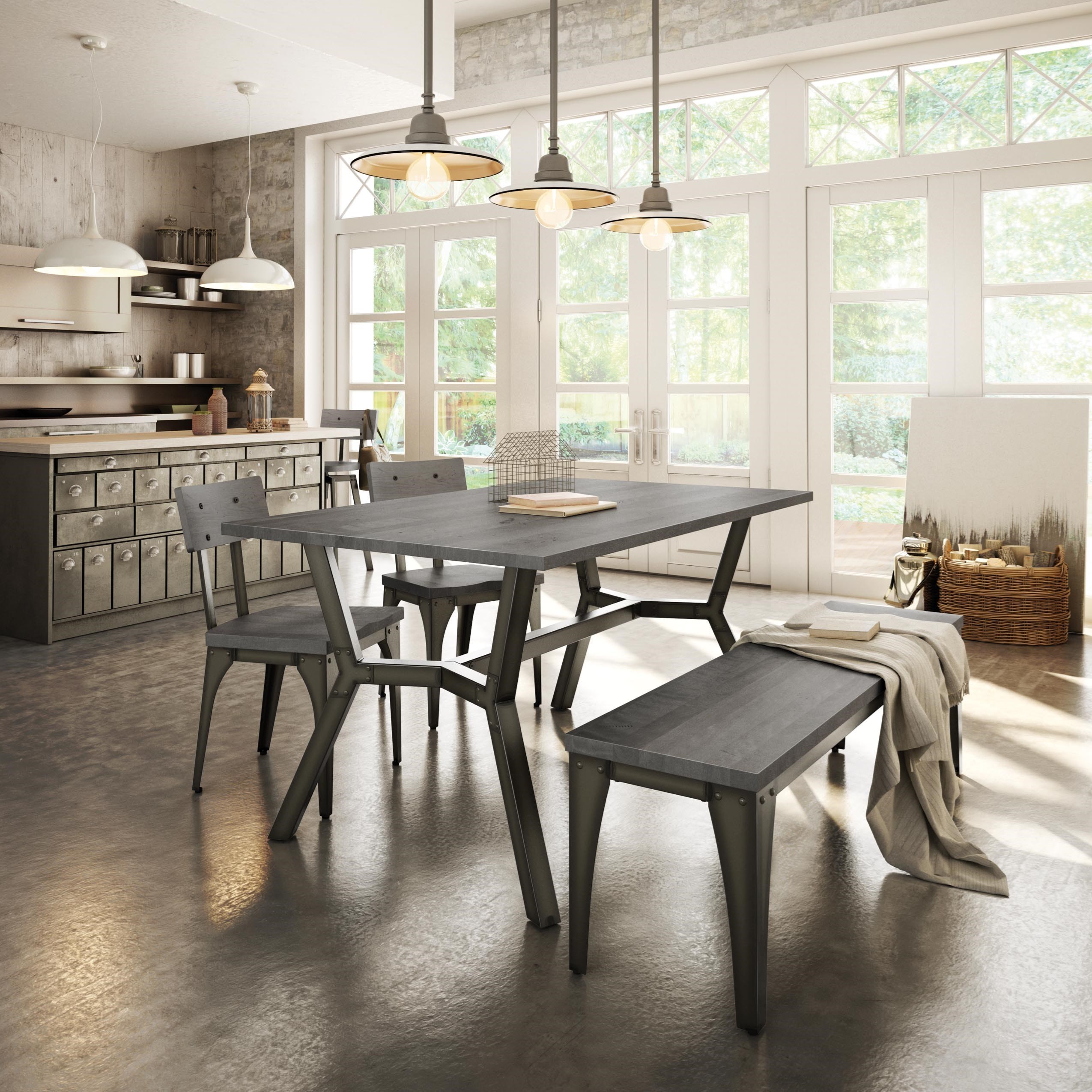 Amisco Industrial 30263 Architect Chair with Wood Seat A1